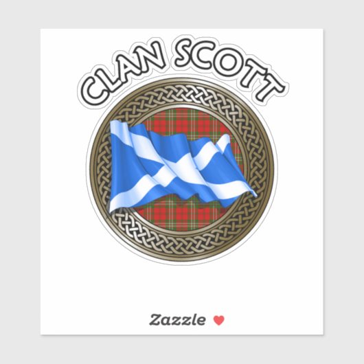 Clan Scott Tartan Aufkleber (Blatt)