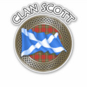 Clan Scott Tartan Aufkleber (Vorderseite)