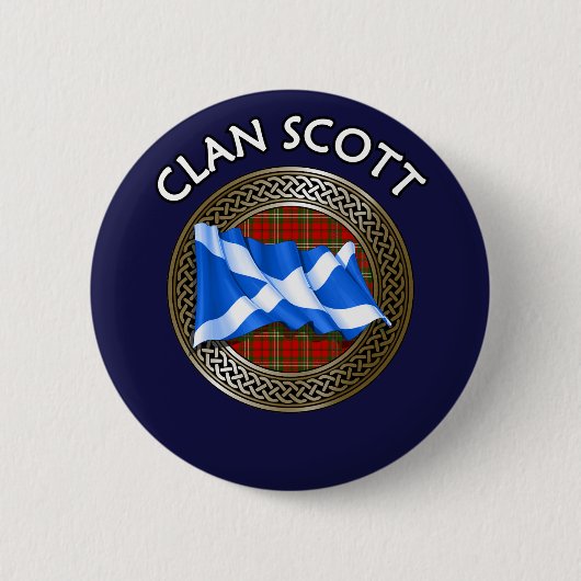 Clan Scott Tartan Button (Vorderseite)
