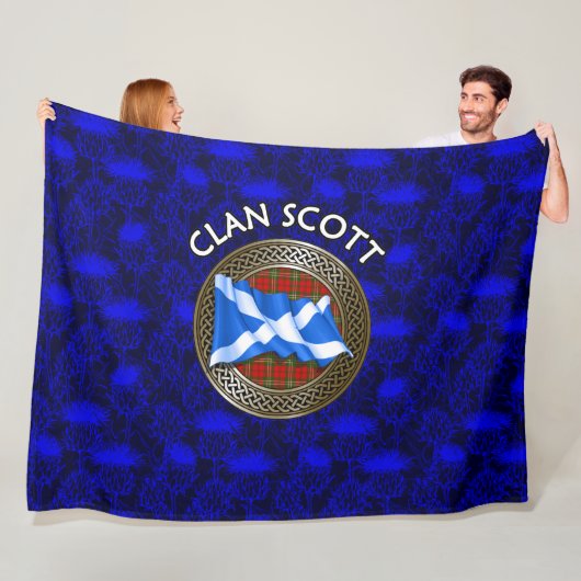 Clan Scott Tartan Fleecedecke (Beispiel)