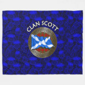 Clan Scott Tartan Fleecedecke (Vorderseite (Horizontal))