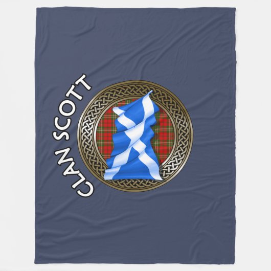 Clan Scott Tartan Fleecedecke (Vorderseite)