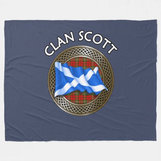 Clan Scott Tartan Fleecedecke (Vorderseite (Horizontal))