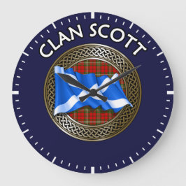 Clan Scott Tartan Große Wanduhr