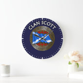 Clan Scott Tartan Große Wanduhr (Zuhause)