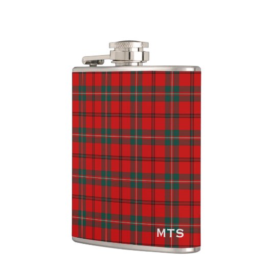 Clan Scott Tartan Monogram Flachmann (Links)