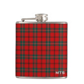 Clan Scott Tartan Monogram Flachmann (Vorderseite)
