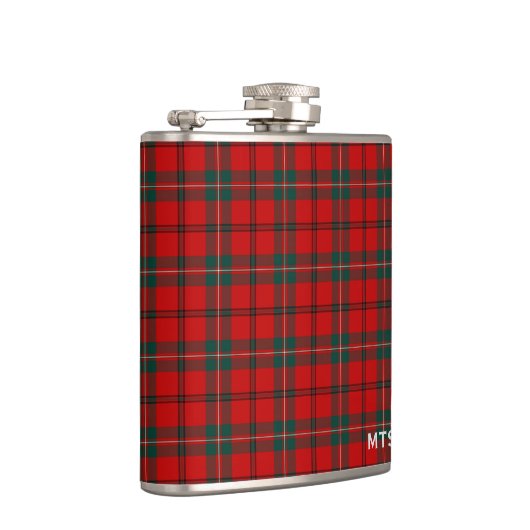 Clan Scott Tartan Monogram Flachmann (Rechts)