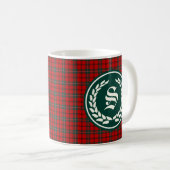 Clan Scott Tartan Monogram Kaffeetasse (VorderseiteRechts)