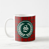 Clan-Scott-Tartan-Monogramm Kaffeetasse (Links)