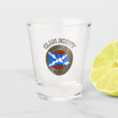 Clan Scott Tartan Schnapsglas (Vorderseite)