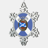 Clan Scott Tartan Schneeflocken Zinn-Ornament (Rechts)