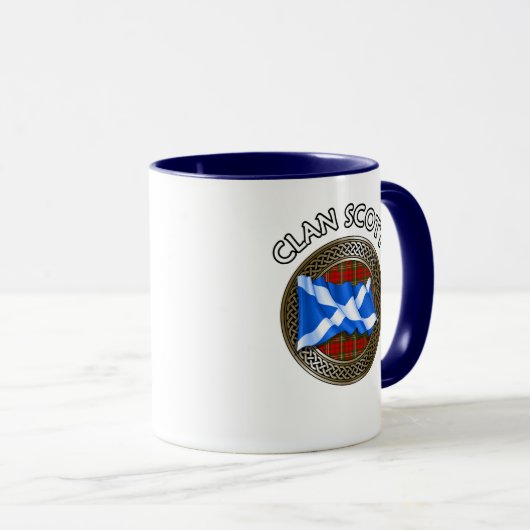 Clan Scott Tartan Tasse (VorderseiteRechts)
