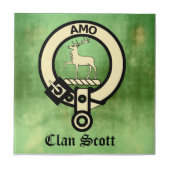 Clan Scott Wappen Abzeichen Fliese (Vorderseite)