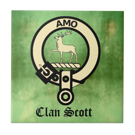 Clan Scott Wappen Abzeichen Fliese (Vorderseite)
