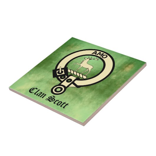 Clan Scott Wappen Abzeichen Fliese (Seite)