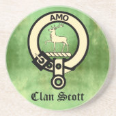 Clan Scott Wappen Abzeichen Getränkeuntersetzer (Vorne)
