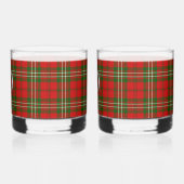 Clan Scott Wappen Abzeichen & Tartan individuell a Whiskyglas (Links)