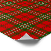 Clan Scott Wappen Abzeichen & Tartan Poster (Ecke)