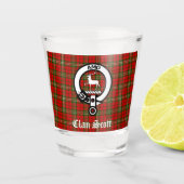 Clan Scott Wappen Abzeichen & Tartan Schnapsglas (Vorderseite)