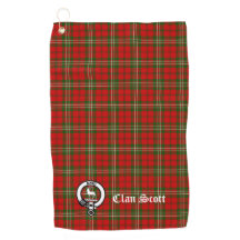 Clan Scott Wappen Abzeichen und Tartan individuell