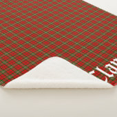 Clan Scott Wappen Abzeichen und Tartan Sherpadecke (3/4)