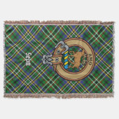 Clan Scott-Wappen auf grünem Tartan Decke (Vorderseite)