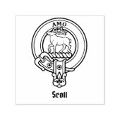 Clan Scott Wappen Selbstfarbige Briefmarke Permastempel (Design)