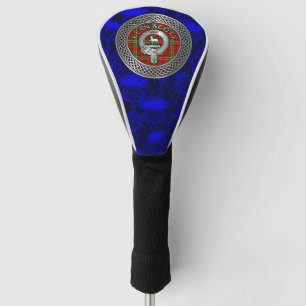 Clan Scott Wappen & Tartan Knot on Thistle Golf Headcover