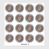 Clan Scott Wappen & Tartan Knot Sticker (Blatt)