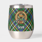 Clan Scott Wappen über Green Tartan (Vorderseite)