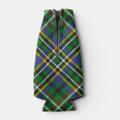 Clan Scott Wappen über Green Tartan Flasche Cooler Flaschenkühler (Rückseite)