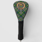 Clan Scott Wappen über Green Tartan Golf Head Cove Headcover (Vorderseite)