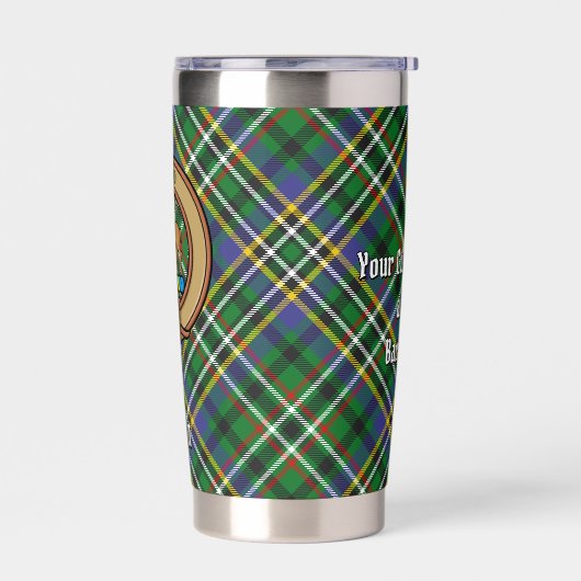 Clan Scott Wappen über Green Tartan Thermobecher (Links)