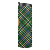 Clan Scott Wappen über Green Tartan Thermosbecher (Nach rechts gedreht)