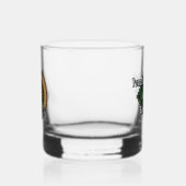Clan Scott Wappen über Green Tartan Whiskyglas (Links)
