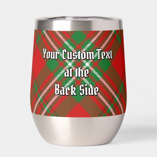 Clan Scott Wappen über Red Tartan (Rückseite)