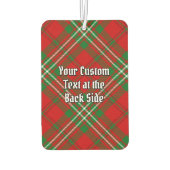 Clan Scott Wappen über Red Tartan Air Freshener Autolufterfrischer (Rückseite)