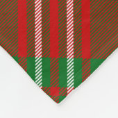 Clan Scott Wappen über Red Tartan Fleecedecke (Ecke)