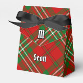 Clan Scott Wappen über Red Tartan Gevor Box Geschenkschachtel (Vorderseite)