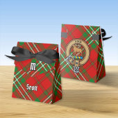 Clan Scott Wappen über Red Tartan Gevor Box Geschenkschachtel
