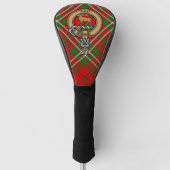 Clan Scott Wappen über Red Tartan Golf Head Cover Headcover (Vorderseite)