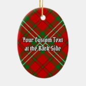 Clan Scott Wappen über Red Tartan Keramik Ornament (Hinten)