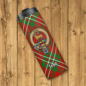 Clan Scott Wappen über Red Tartan Thermosbecher