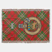 Clan Scott-Wappen über rotem Tartan Decke (Vorderseite)