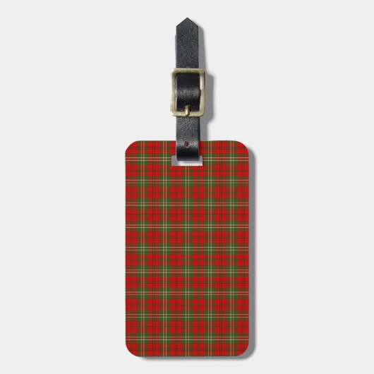 Clan-ScottTartan Gepäckanhänger (Vorderseite vertikal)