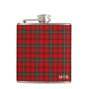 Clan-Scotttartan-Monogramm Flachmann