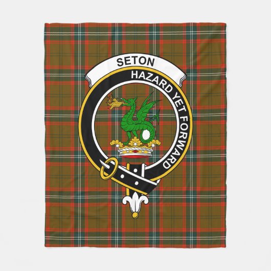 Clan Seton Jagd Modern Tartan Kariert Fleecedecke (Vorderseite)