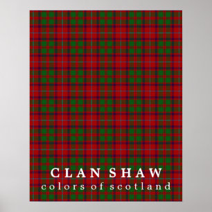 Clan Shaw Colors of Scotland Tartan Poster