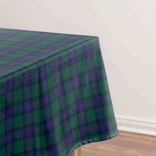 Clan Shaw Green und Royal Blue Scottish Tartan Tischdecke (Beispiel)